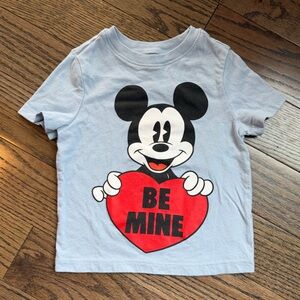 Old Navy Disney Mickey Mouse Valentines Day Shirt | Size 2T | Be Mine Heart